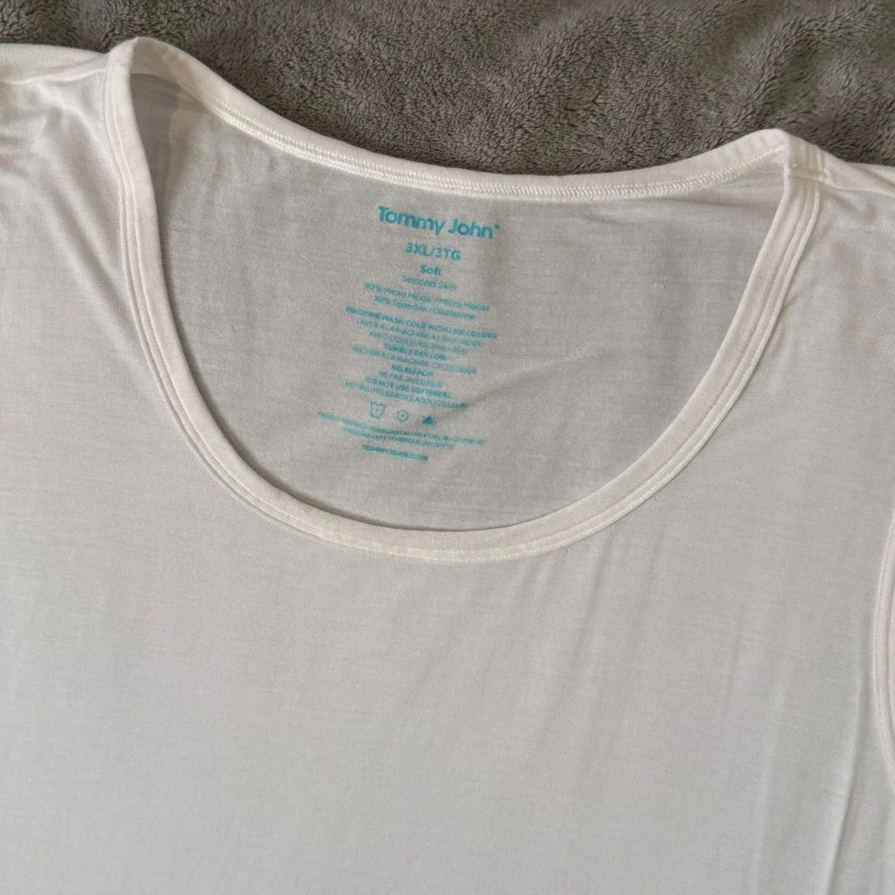 Tommy John Second Skin Tank Top Mens 3XL White Micro Modal Stretch Undershirt